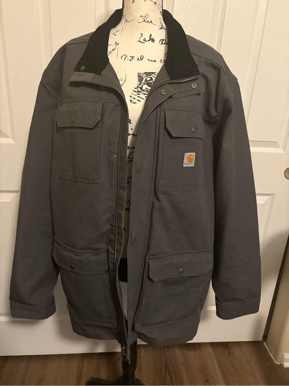 Carhartt Men’s Gray Insulated Work Jacket – 2XL Regular